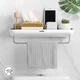 Набір аксесуарів для ванної кімнати MBM MY HOME MVM-MH-07 WHITE/BLACK білий/чорний - зображення 4