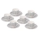 Кофейный сервиз Tognana Metropolis Zenit, 90 мл, 6 персон, фарфор, черно-белый (ME085015635) - изображение 1
