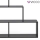 Трикутний стелаж Vicco Asym, 4 комірки, чорний - зображення 8