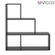 Трикутний стелаж Vicco Asym, 4 комірки, чорний - зображення 9