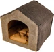 Будиночок-лежак для собак і кішок трансформер з подушкою FX home Doris 50х48х42 см Коричневий (2820000013323) - зображення 3