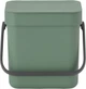 Ведро мусорное Brabantia Sort & Go 3 л Темно-зеленое (129865) - изображение 1