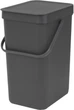 Ведро мусорное Brabantia Sort & Go 12 л Темно-серое (109805) - изображение 1