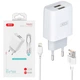 Зарядное устройство XO L57 2 USB 2.4A + кабель Lightning White (26031) - изображение 1