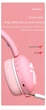 Бездротові навушники "CAT" BK1 з котячими вушками і LED лапками PINK - зображення 4