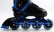 Ролики дитячі розсувні Caroman Sport Black & Blue розмір 36-39 Чорні з синім передні колеса СВІТЯТЬСЯ - зображення 6