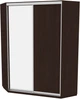 Шкаф-купе ДОМ Угловой ВУ1300 Венге ДСП+Зеркало 130x130x240 - изображение 1