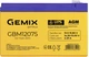 Акумуляторна батарея Gemix GBM12075 AGM (GBM12075/ 12V 7.5Ah) - зображення 1