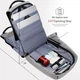 Рюкзак городской Антивор Mark Ryden Safe MR5815ZS SJ G для ноутбука 15,6" с USB объем 18 л. Серый - изображение 6