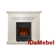 Каминокомплект IDaMebel Gloria Белый (1055x970x270) с камином Royal Flame Aspen Black с обогревом, натуральным углем и яркостью - изображение 1