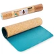 Килимок для йоги Spokey Savasana 180х60 см корковий Блакитний (s0643) - зображення 3