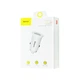 Автомобильное зарядное устройство Baseus Circular Plastic QC 4.0 30W USB +Type-C White - изображение 3