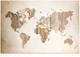 Дошка магнітно-маркерна скляна Navaris World Map Vintage, 90x60x0.4 см, коричневий (4063004017852) - зображення 2