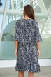 Жіноче плаття з рукавами Indiano 21NI-325 V 52(3XL) Чорно-Білий - зображення 3