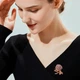Позолоченная брошь Роза Brooch Rose сертификат - изображение 2