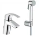 Смеситель для раковины с гигиеническим душем Grohe Eurosmart (23124002) хром - изображение 1
