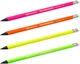 Набор карандашей чернографитных 4 шт шестиугольных BIC Evolution Fluo HB 4 цвета с ластиком (3086123449046) - изображение 3