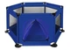Манеж детский текстильный Malatec 125 × 65 см синий 8495 - изображение 1