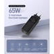 Сетевое зарядное устройство PZOZ GAN 65W (2 usb type-c + 1 usb A) Black - изображение 10