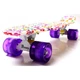 Пенни борд Детский скейт Penny Board Violet Flowers со светящимися колесами PN-1655323483 - изображение 3