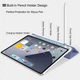 Силиконовый чехол обложка Transparent + Pencil Holder BBM1 для iPad Pro 11’’ 2018/2020/2021/2022 Серо-Фиолетовый - изображение 7