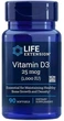 Витамин D3 Life Extension 25 мкг (1000 МЕ) 90 гелевых капсул (737870175391) - изображение 1