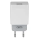 Зарядное устройство XO L65EU 2.4A адаптер 2 USB + кабель Type C Белый - изображение 1