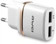 Сетевое зарядное устройство AWEI C-930 Travel charger 2USB 2.1A White/Silver - изображение 2