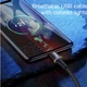 USB Type-C кабель Beseus с led подсветкой 2 м Чёрный - изображение 2