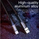 USB Type-C кабель Beseus с led подсветкой 2 м Чёрный - изображение 5