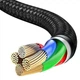Универсальный usb кабель BASEUS 3 in 1 для зарядки устройств USB Type-C Micro USB Lightning 1.2 м Чёрный - изображение 3