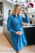 Платье-рубашка для беременных и кормящих Юла Мама Vero XS джинсово-голубое (DR-10.032) - изображение 8