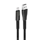 Кабель ColorWay USB - USB Type-C (M/M), Zinc Alloy + Led, 2.4 А, 1 м, Black (CW-CBUC035-BK) - изображение 3