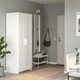 Гардероб IKEA (ІКЕА) BRIMNES з 2 дверцятами 78x190 см білий 404.004.78 - зображення 5