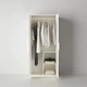Гардероб IKEA (ІКЕА) BRIMNES з 2 дверцятами 78x190 см білий 404.004.78 - зображення 6