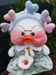 Мягкая игрушка уточка "Cafe-mimi duck" с повязкой сердечки, 30см. - изображение 3