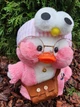 Мягкая игрушка уточка "Cafe-mimi duck в розовой вязаной кофточке 30 см. - изображение 4