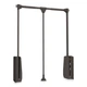 Гардеробный лифт Emuca Hang 12 кг 600-830 коричневый (9283813) - изображение 1