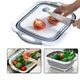 Дошка-миска обробна складна універсальна, трансформер KitchenCraft Біло-сіра - изображение 1