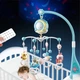 Музыкальный мобиль на кроватку Baby Bell Moon 3 в 1 с ночником, проектором и пультом управления голубой - изображение 3