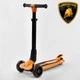 Самокат Lamborghini триколісний складане алюмінієве кермо, колеса PU зі світлом. Orange and Black (102314) - зображення 9
