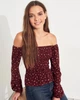 Женская блузка - блуза Hollister HC5353W M Бордовый - изображение 4