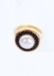 Перстень перстень із чорними кристалами Swarovski DANON R1154GF medium - зображення 2