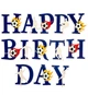 Паперова гірлянда "Happy Birthday" "Football", довжина - 300 див., картон високої якості - зображення 1