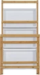 Етажерка Axentia складана 3-ярусна бамбукова з полицями МДФ 42x75x38.5 см (133096) - зображення 6
