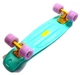 Скейтборд Пенни борд Penny Board 22" Pastel Series Turquoise Бирюзовый Светящиеся колеса - изображение 6