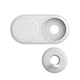Бездротове зарядний пристрій Baseus Planet 2in1 cable Winder+Wireless Charger (Wireless Charging Quick Charger 12V/2A + USB Type-C 3A 1m) White (WXPL-B02) - зображення 3