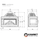 Каминная топка KAWMET W16 с правым стеклом, без рамы - 14,7 кВт - изображение 13