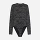 Блуза-боді H&M S чорно-сіра (1203-236) - зображення 3