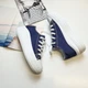 Модные текстильные кеды на платформе синие Fashion C02 40 - изображение 8